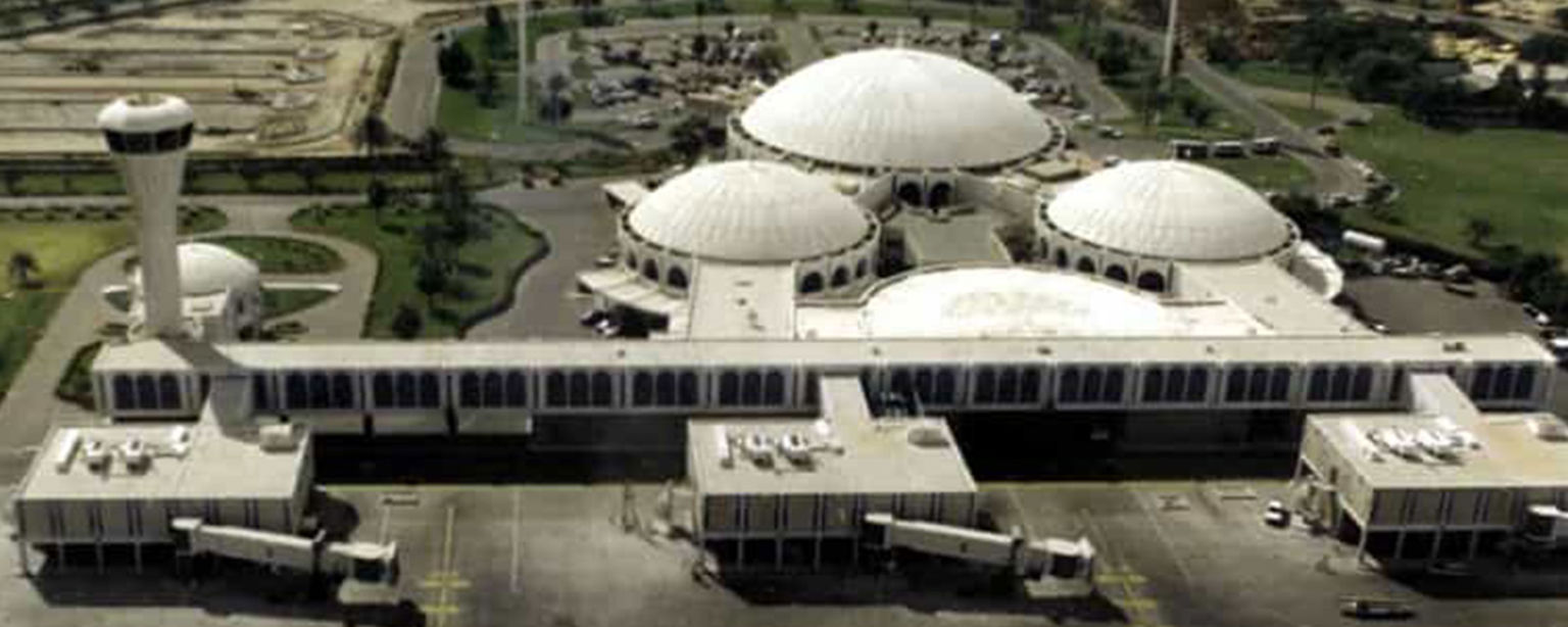 1977 - Sharjah Airport opens, complete with iconic architectural features